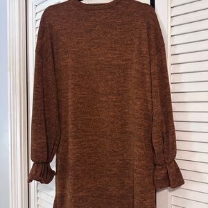 Velvet Torch Rust Brown Crew Neck Sweater